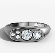 Five Stone Diamond Signet Ring | Jewelverra