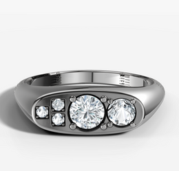 Five Stone Diamond Signet Ring