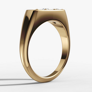 Five Stone Diamond Signet Ring | Jewelverra