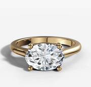 East West Oval Diamond Ring | Jewelverra