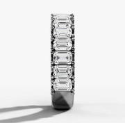 Pave Band With 0.20ct Emerald Cut Diamonds