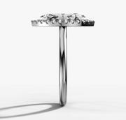 Petite Halo Marquise Diamond Ring | Jewelverra