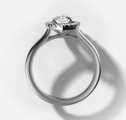Petite Halo Marquise Diamond Ring | Jewelverra