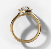 Petite Halo Marquise Diamond Ring | Jewelverra