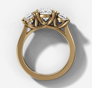 Three Stone Oval Diamond Ring | Jewelverra