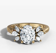 Sunshine Marquise Oval Diamond Ring | Jewelverra