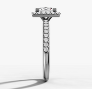 Signature Halo Princess Diamond Ring | Jewelverra