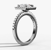 Signature Halo Princess Diamond Ring | Jewelverra