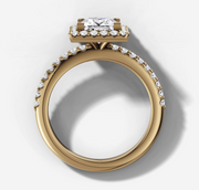 Signature Halo Princess Diamond Ring | Jewelverra