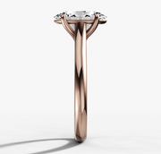 Oval Cathedral Solitaire Ring | Jewelverra
