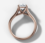Oval Cathedral Solitaire Ring | Jewelverra