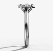 Oval Cathedral Solitaire Ring | Jewelverra