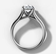Oval Cathedral Solitaire Ring | Jewelverra