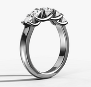 Five Stone Round Diamond Band | Jewelverra