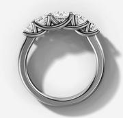 Five Stone Round Diamond Band | Jewelverra