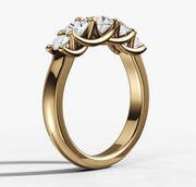 Five Stone Round Diamond Band | Jewelverra