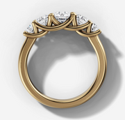 Five Stone Round Diamond Band | Jewelverra