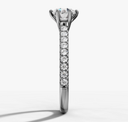 Cathedral Prong Round Diamond Ring | Jewelverra