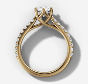 Cathedral Prong Round Diamond Ring | Jewelverra