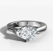 East West Pear Diamond Ring | Jewelverra