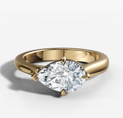 East West Pear Diamond Ring | Jewelverra
