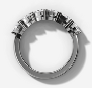 Shared Prong Band With 0.10ct Pear Cut Diamonds Set East West