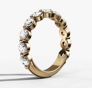 Single Prong Band With 0.10ct Round Brilliant Cut Diamonds