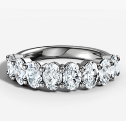 Shared Prong Band With 0.25ct Oval Cut Diamonds