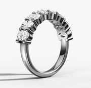 Shared Prong Band With 0.25ct Oval Cut Diamonds