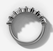 Shared Prong Band With 0.25ct Oval Cut Diamonds