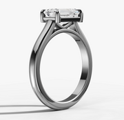 East West Emerald Diamond Ring | Jewelverra