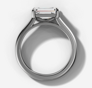 East West Emerald Diamond Ring | Jewelverra