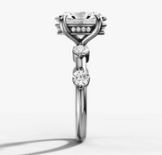 Floating Round Diamond Oval Ring | Jewelverra