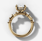 Floating Round Diamond Oval Ring | Jewelverra