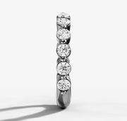 Single Prong Band With 0.05ct Round Brilliant Cut Diamonds