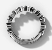 Single Prong Band With 0.05ct Round Brilliant Cut Diamonds