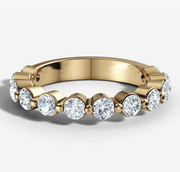 Single Prong Band With 0.05ct Round Brilliant Cut Diamonds