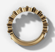 Single Prong Band With 0.05ct Round Brilliant Cut Diamonds