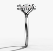 Hidden Halo Oval Solitaire Ring | Jewelverra