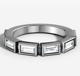 Bezel Set Baguette Diamond Band