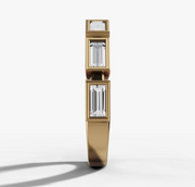 Bezel Set Baguette Diamond Band | Jewelverra