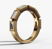 Bezel Set Baguette Diamond Band | Jewelverra