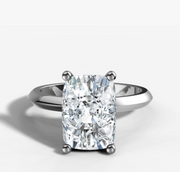 Knife Edge Cushion Diamond Ring | Jewelverra