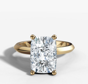 Knife Edge Cushion Diamond Ring | Jewelverra
