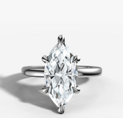 Signature Solitaire Engagement Ring with Marquise Cut Diamond
