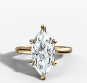 Signature Solitaire Engagement Ring with Marquise Cut Diamond