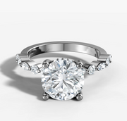 Floating Diamond Round Brilliant Ring | Jewelverra