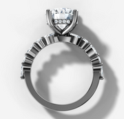 Floating Diamond Round Brilliant Ring | Jewelverra