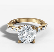 Floating Diamond Round Brilliant Ring | Jewelverra