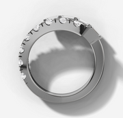 Baguette and Round Diamond Wrapped Band | Jewelverra